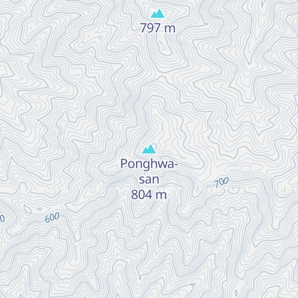 Map of Ponghwa-san