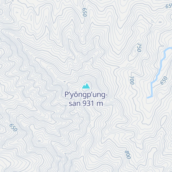 Map of P’yŏngp’ung-san