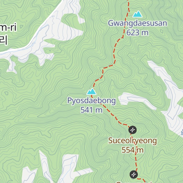 Map of Pyosdaebong