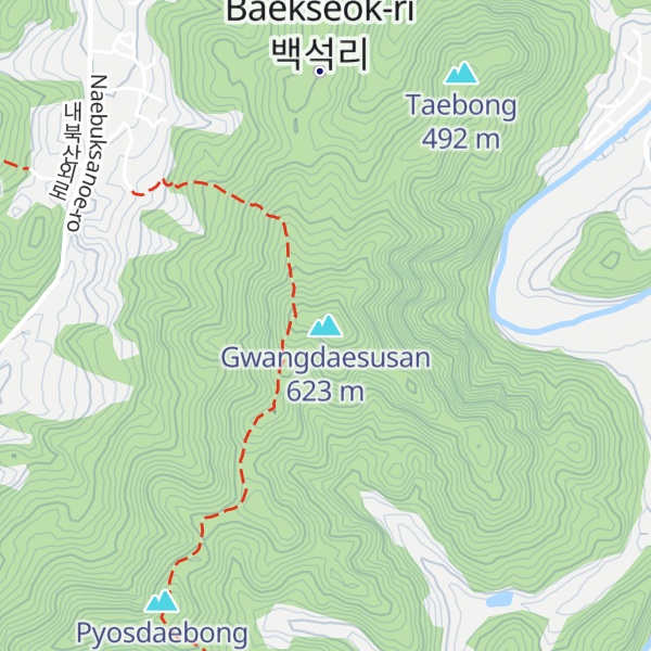Map of Gwangdaesusan