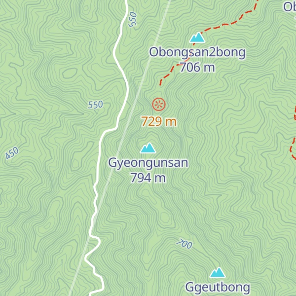 Map of Gyeongunsan