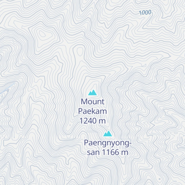 Map of Mount Paekam