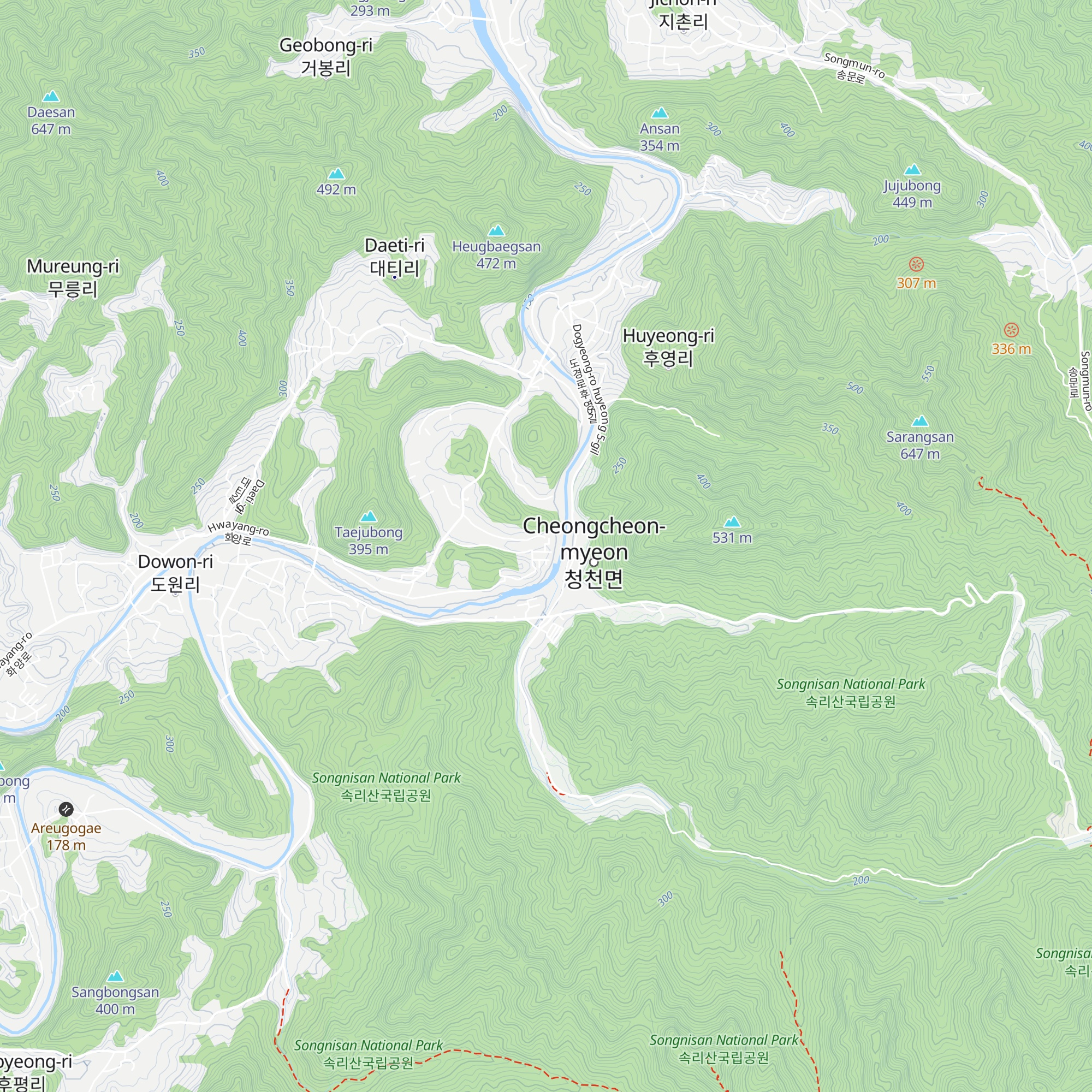 Tian Kong Shan Zhuang map