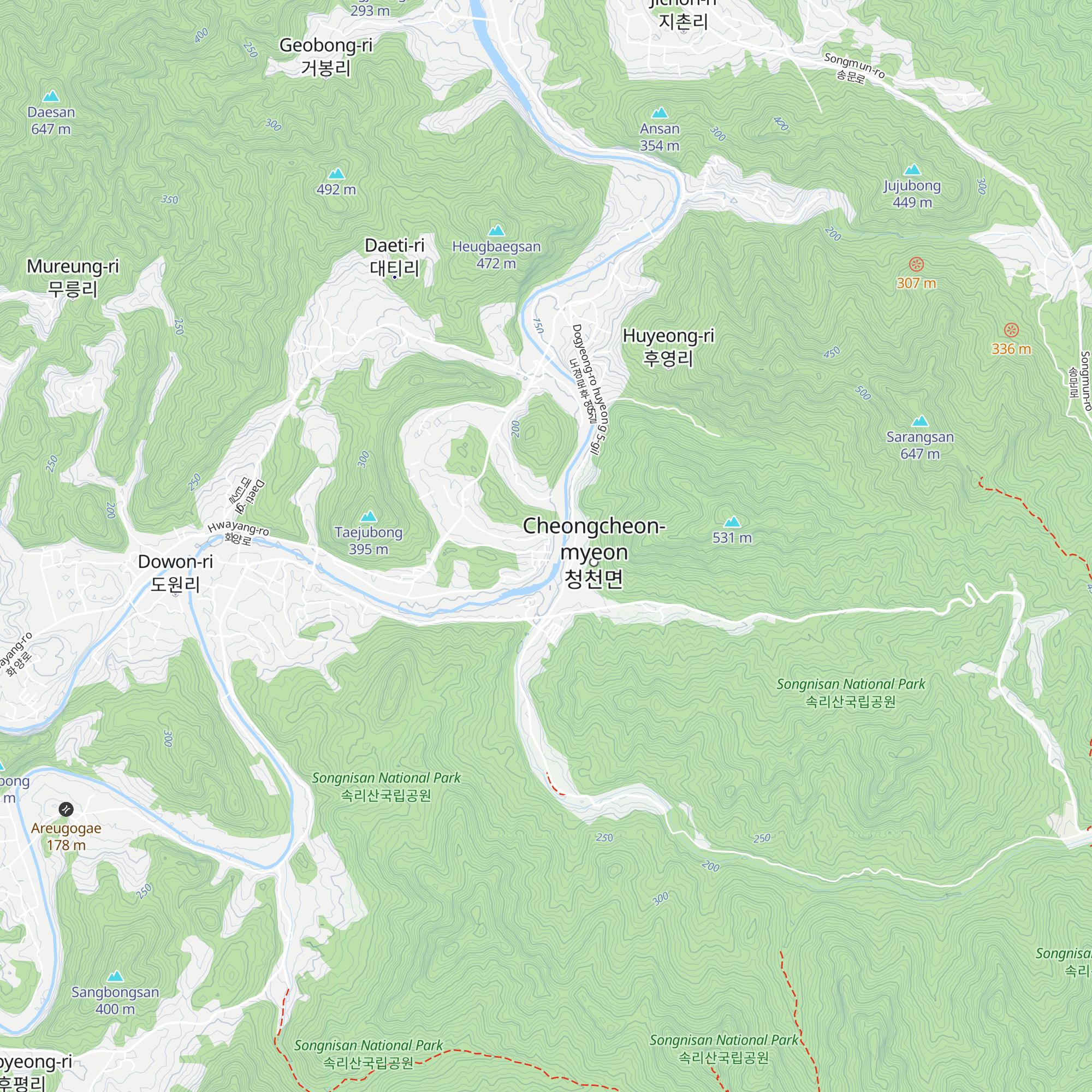 Tian Kong Shan Zhuang map
