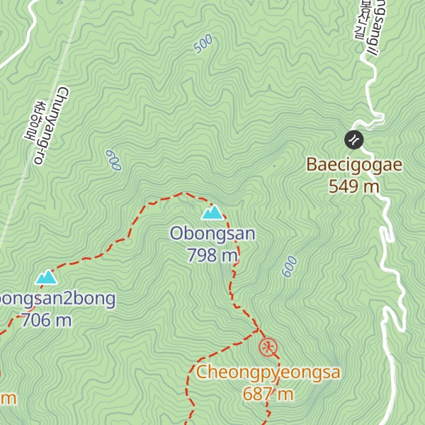 Map of Obongsan