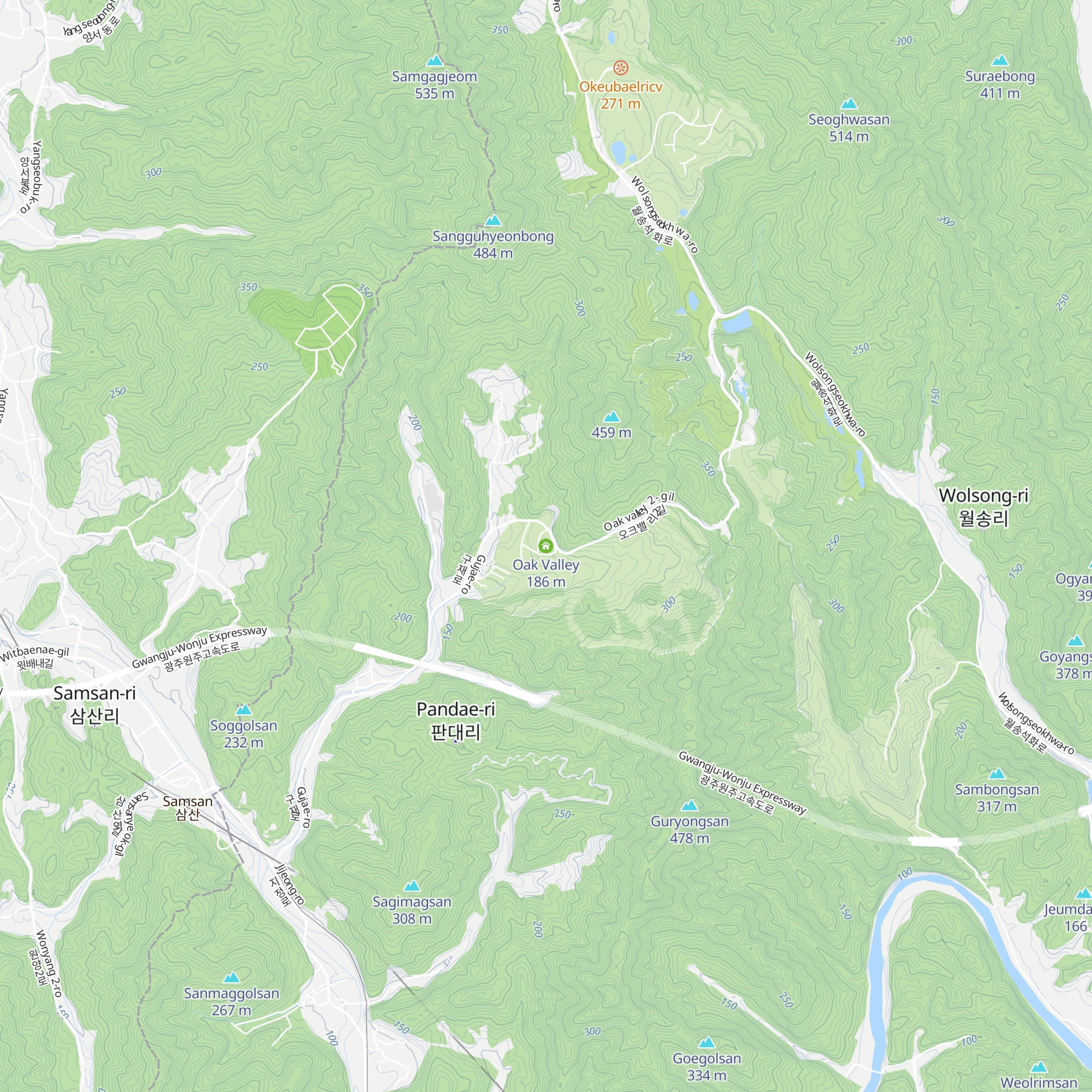 Oak Valley map