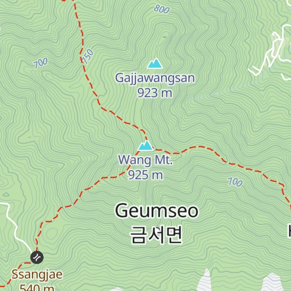 Map of Wang Mt.