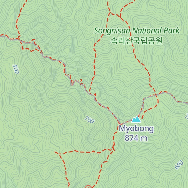 Map of Sanghak-bong