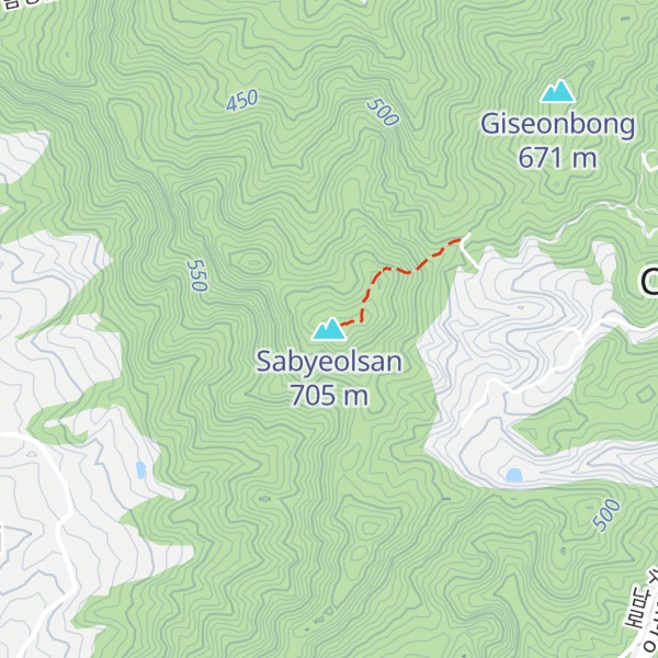 Map of Sabyeolsan