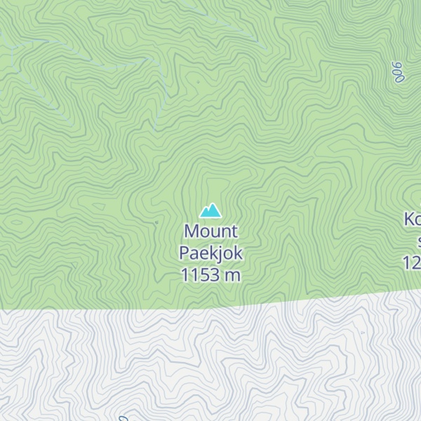 Map of Mount Paekjok