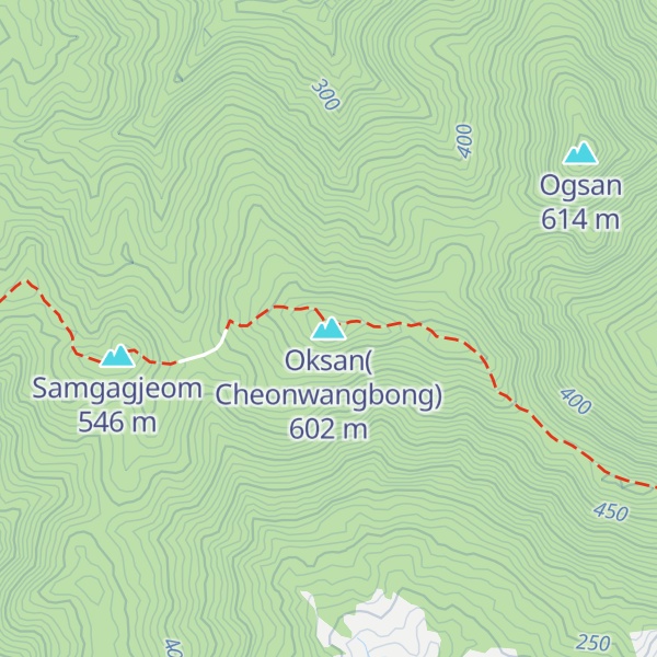Map of Oksan(Cheonwangbong)
