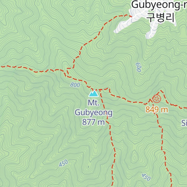 Map of Mt. Gubyeong