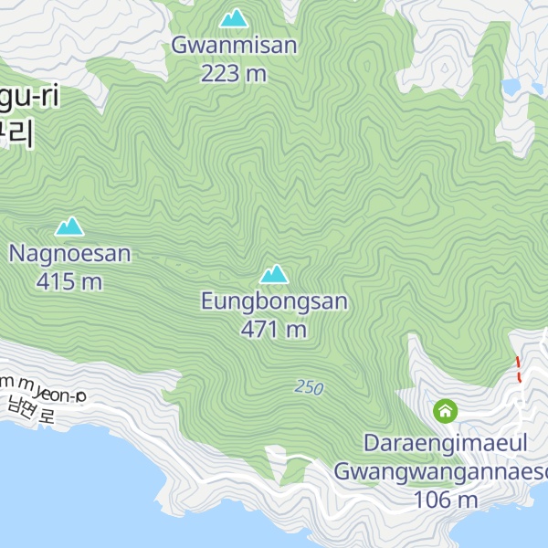 Map of Eungbongsan