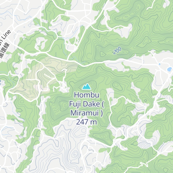 Map of Hombu Fuji Dake ( Miramui )