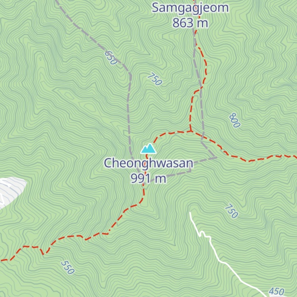Map of Cheonghwasan
