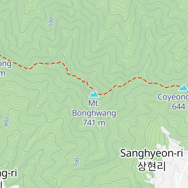 Map of Mt. Bonghwang