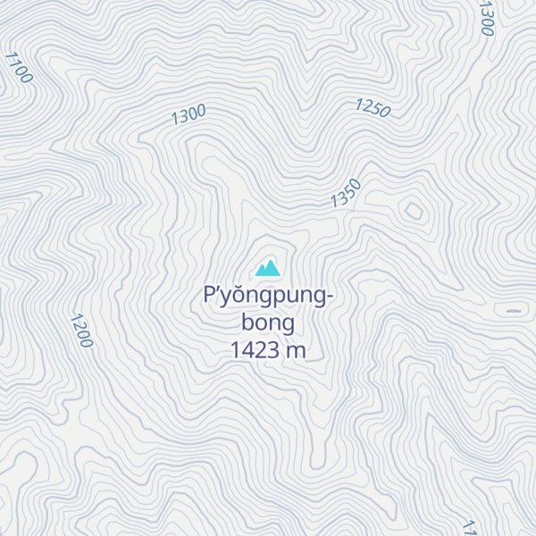 Map of P’yŏngpung-bong