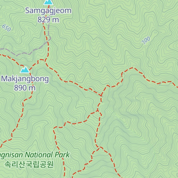 Map of Jangseongbong