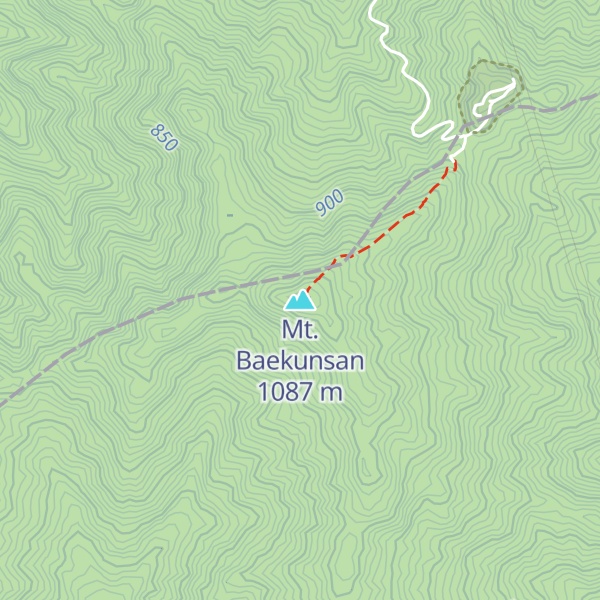 Map of Mt. Baekunsan