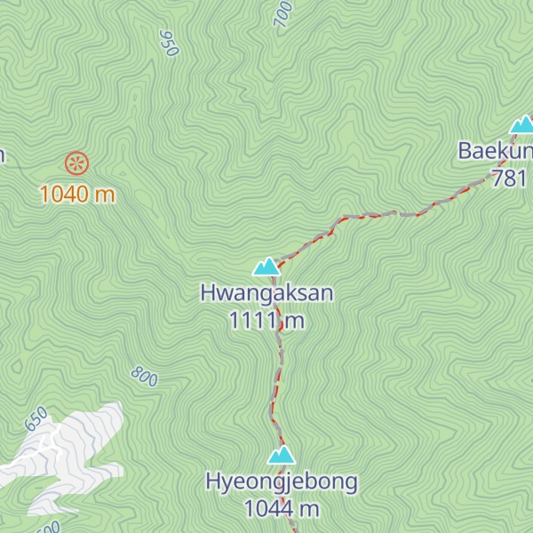 Map of Hwangaksan