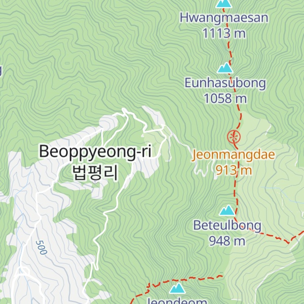 Map of Hwangmaesanmirinaeotokaempingjang