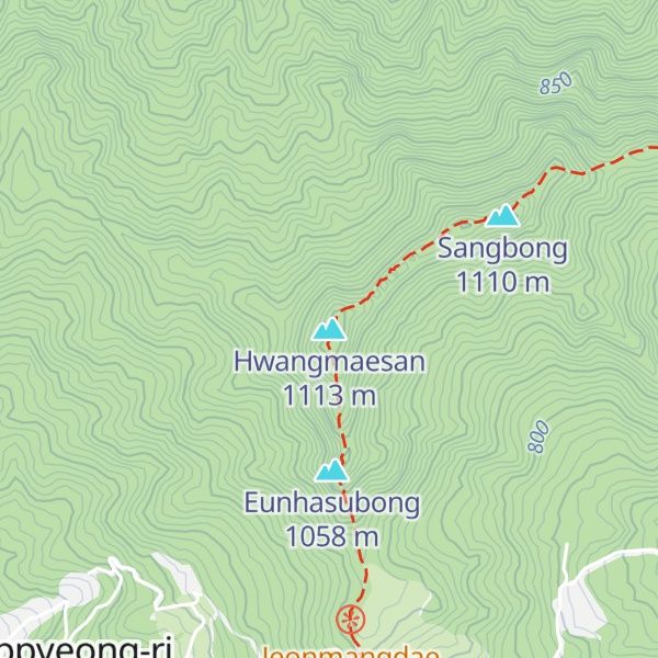 Map of Hwangmaesan