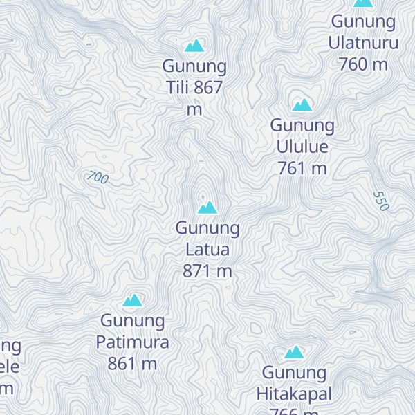 Map of Gunung Latua