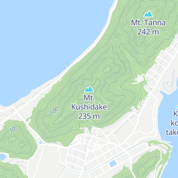 Map of Mt. Kushidake