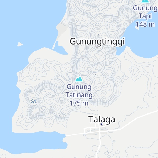 Map of Gunung Tatinang