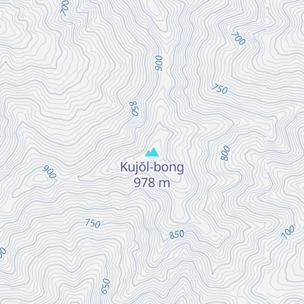 Map of Kujŏl-bong