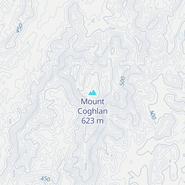 Map of Mount Coghlan