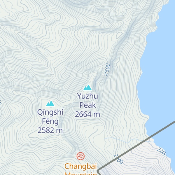 Map of Yuzhu Peak