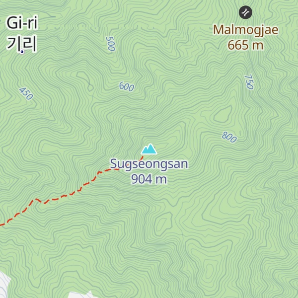 Map of Sugseongsan