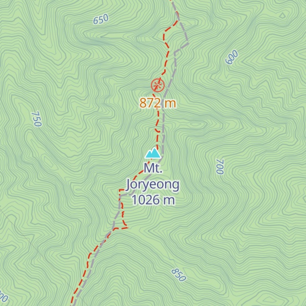 Map of Mt. Joryeong