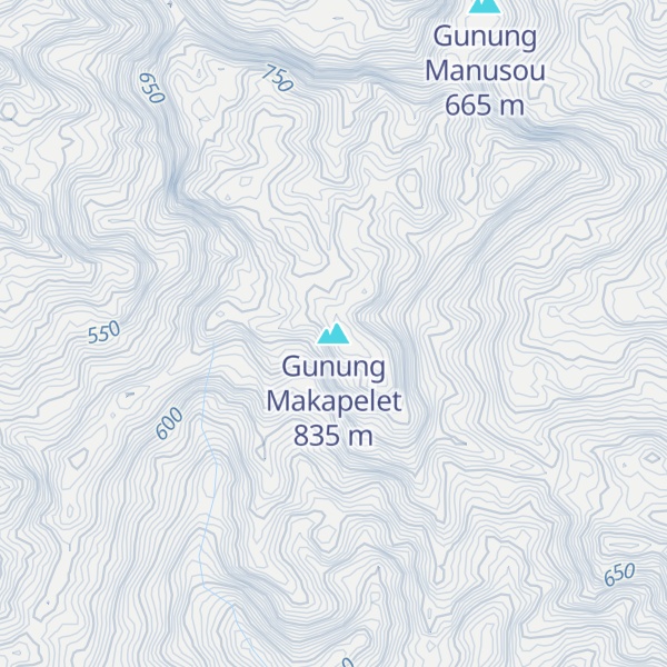 Map of Gunung Makapelet