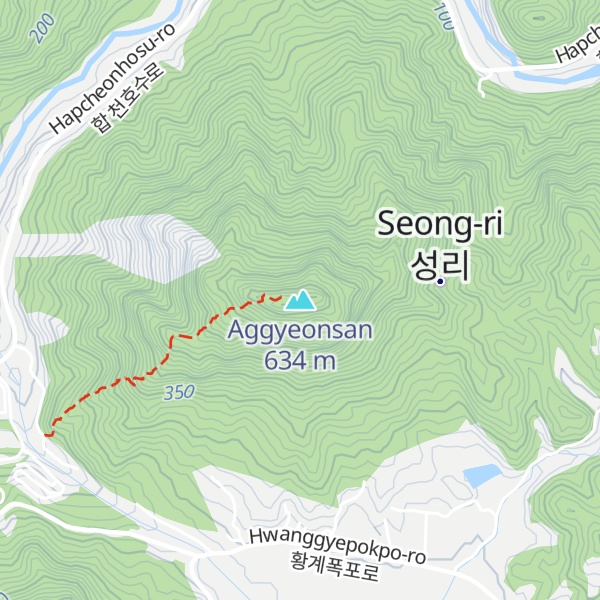 Map of Aggyeonsan
