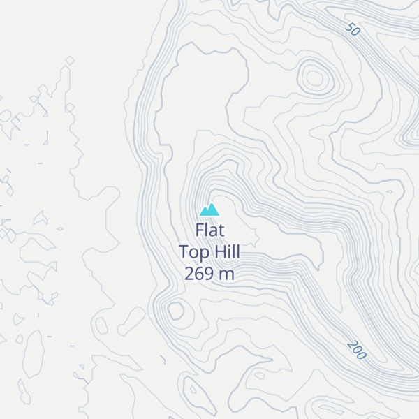 Map of Flat Top Hill