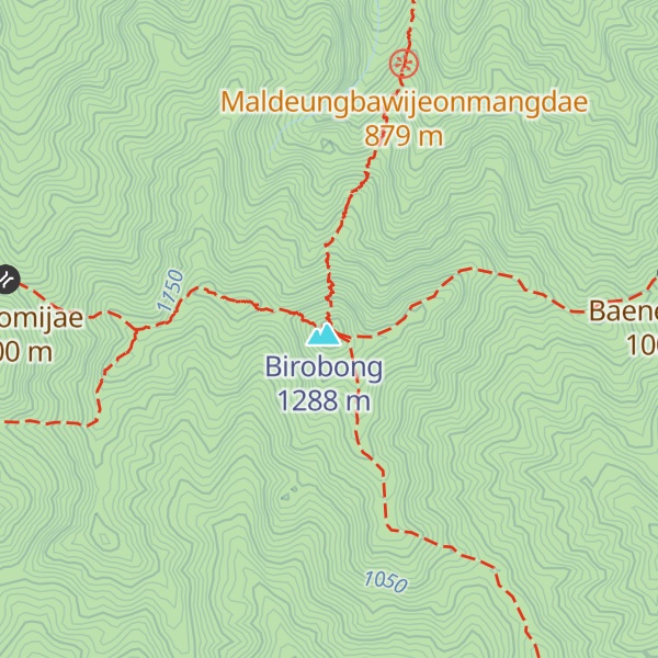 Map of Mt. Chiaksan(Birobong)