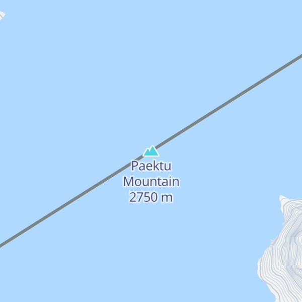 Map of Paektu Mountain