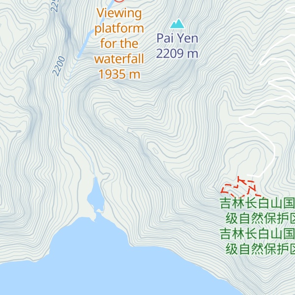 Map of Tianhuo Peak