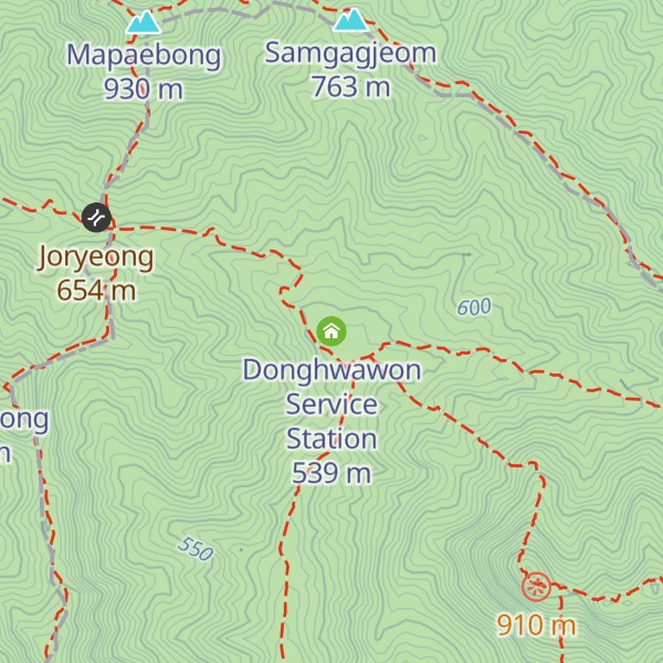 Map of Donghwawon Service Station