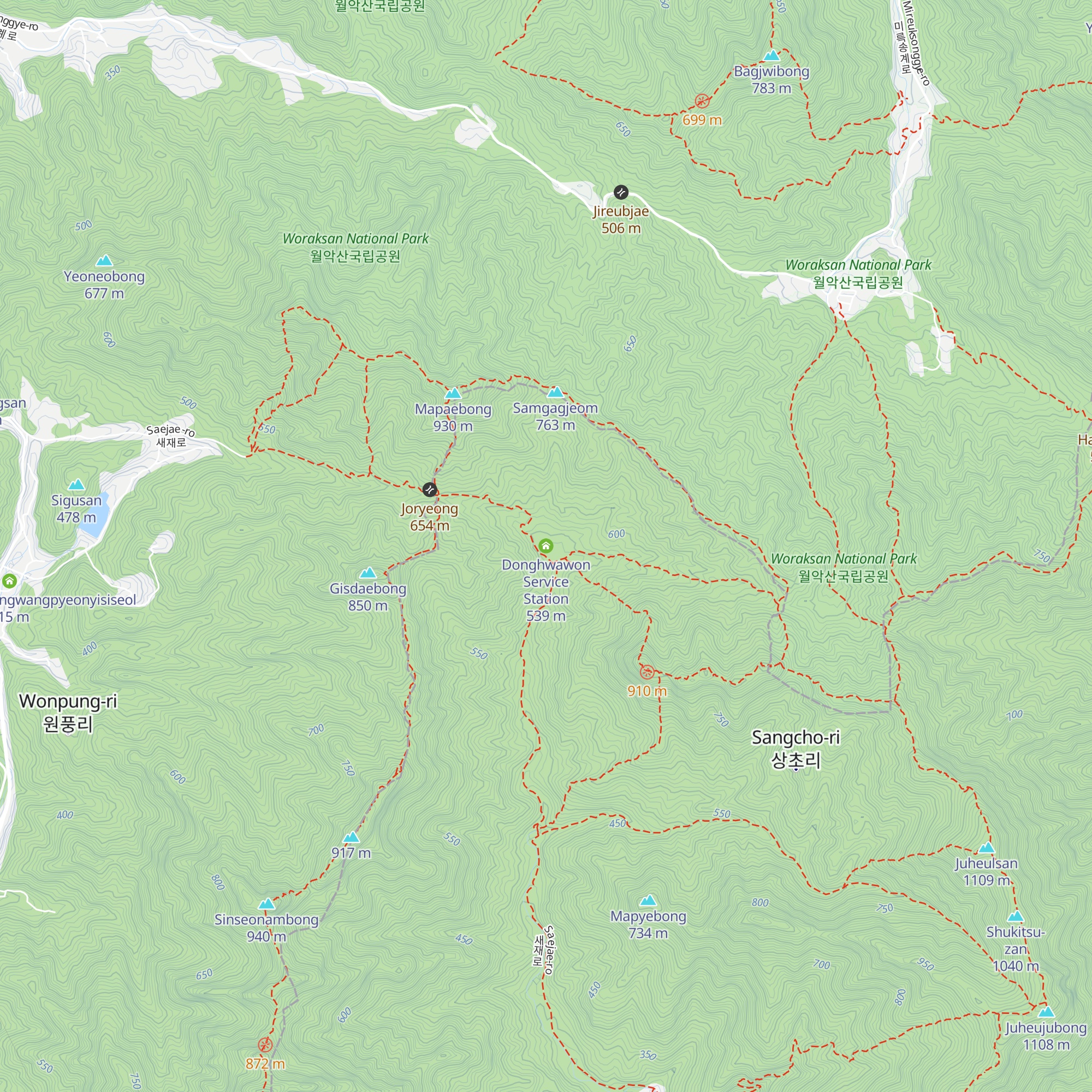 Donghwawon Service Station map