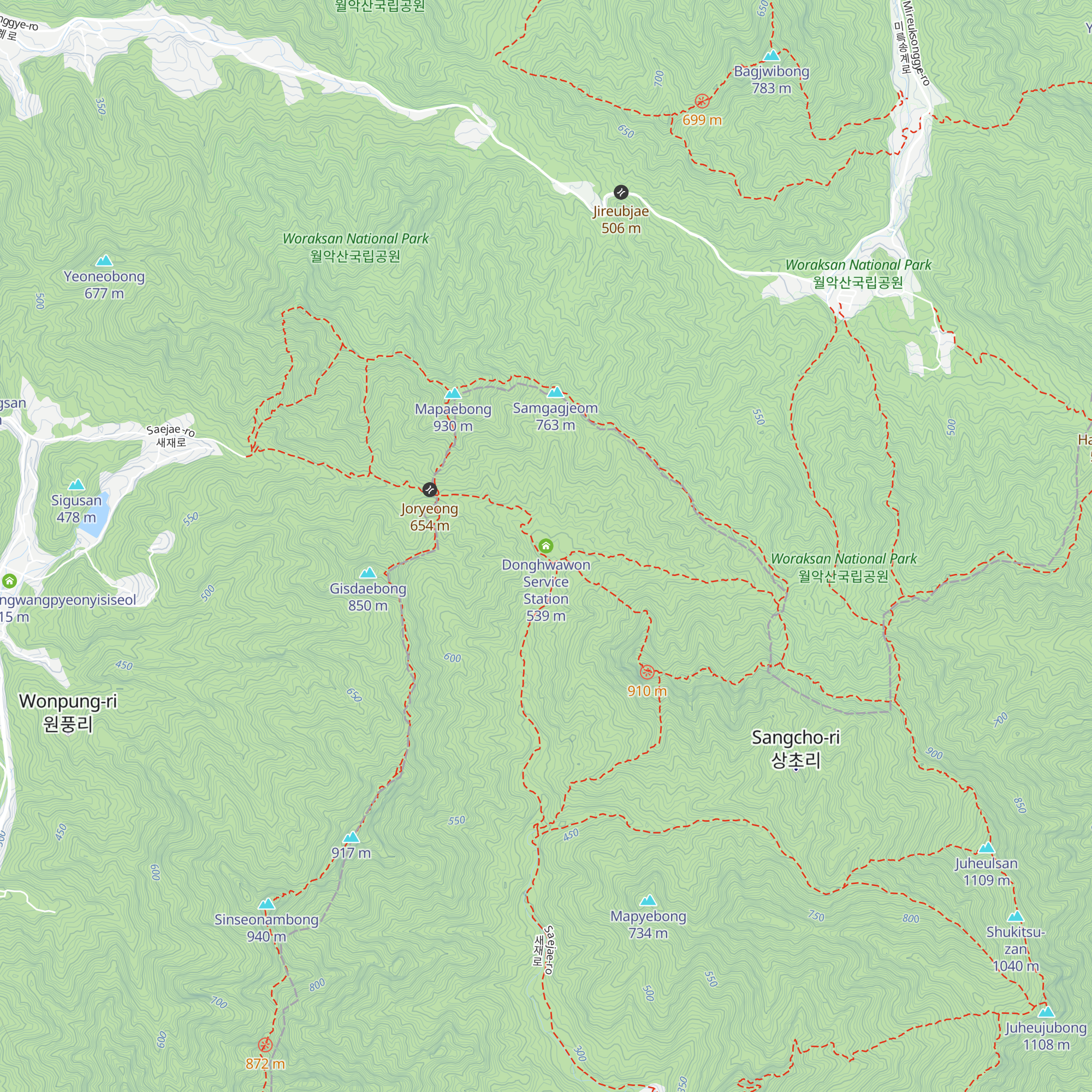 Donghwawon Service Station map