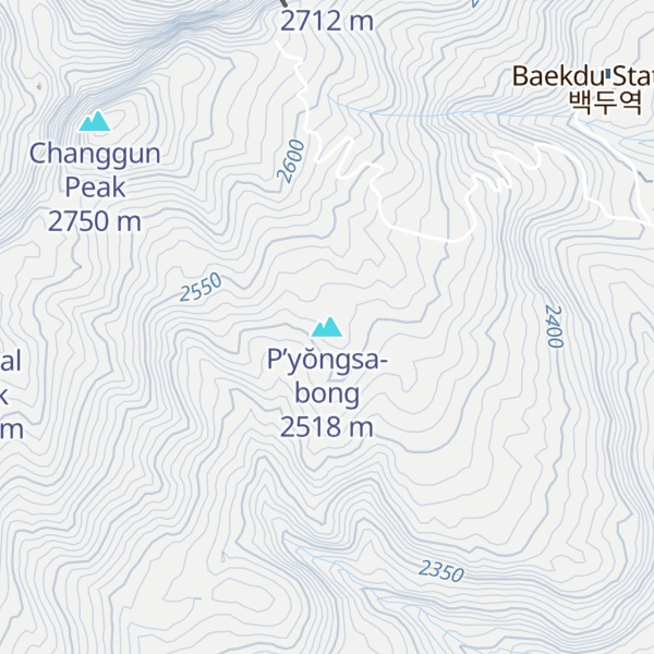 Map of P’yŏngsa-bong