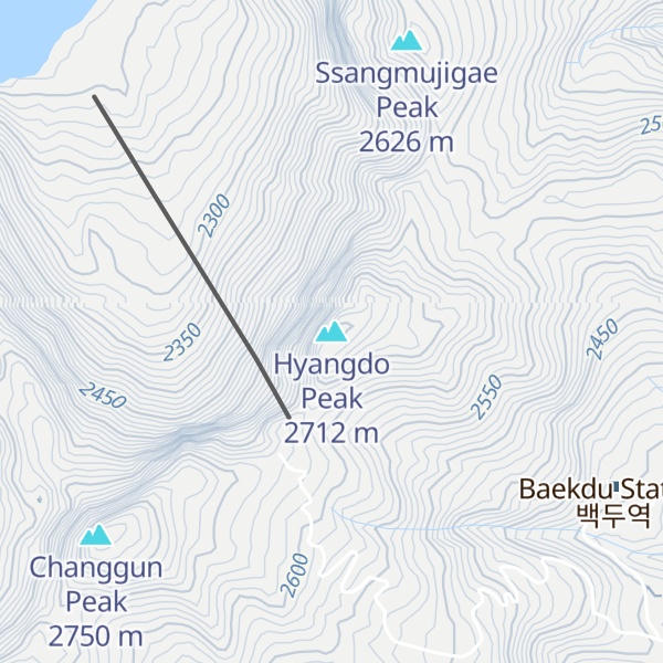 Map of Hyangdo Peak