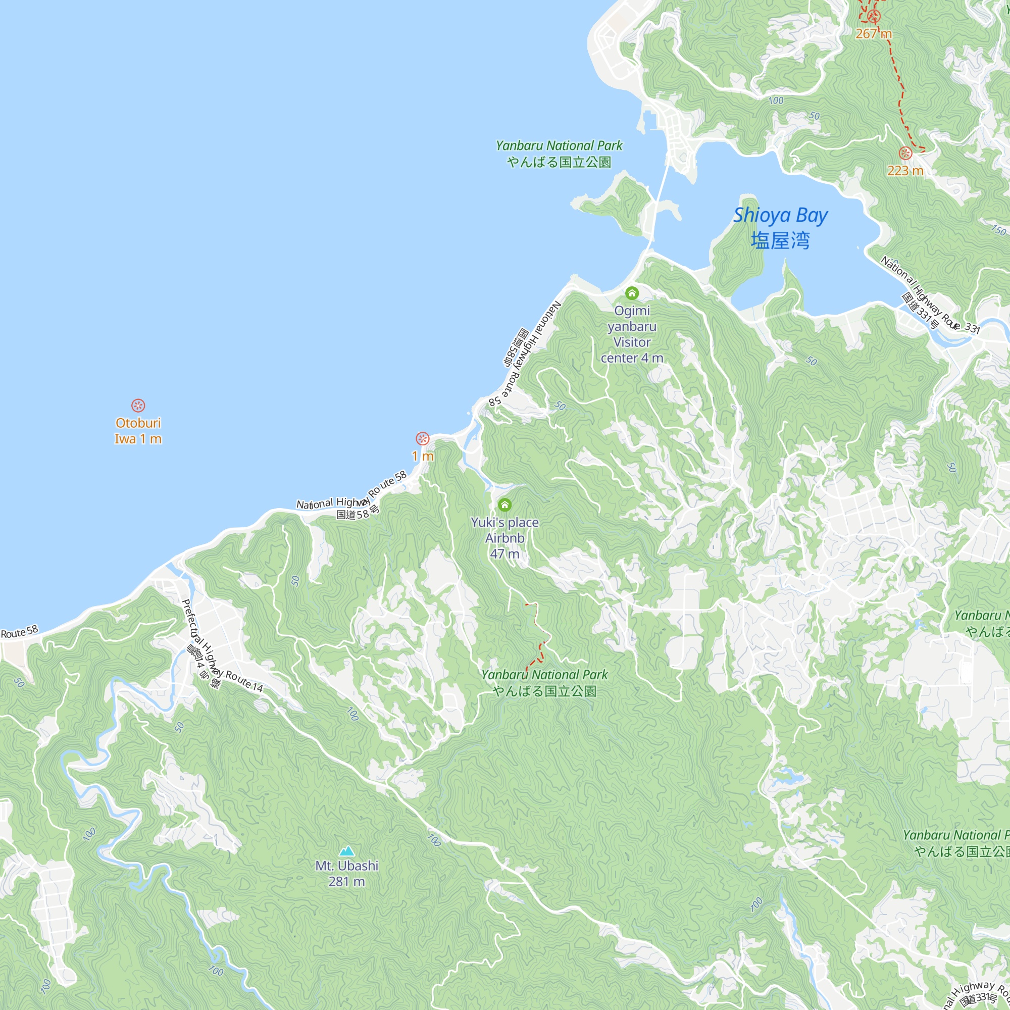 Yuki's place Airbnb map