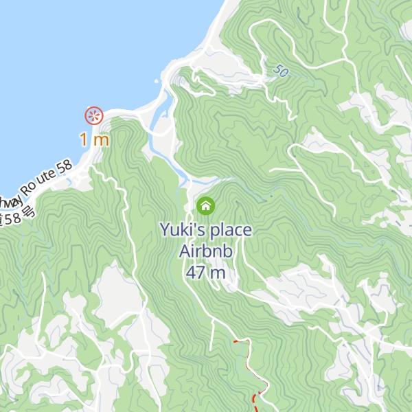 Map of Yuki's place Airbnb