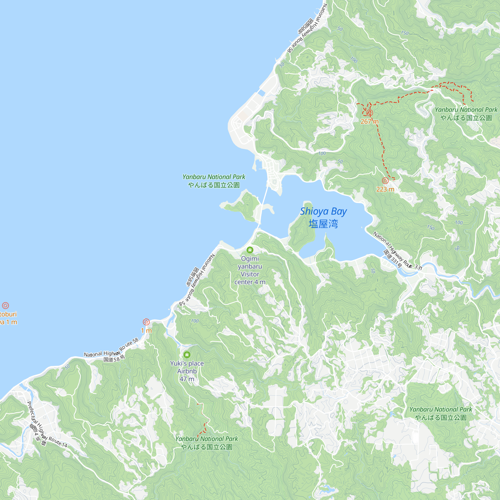 Ogimi yanbaru Visitor center map