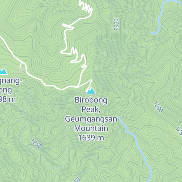 Map of Birobong Peak, Geumgangsan Mountain