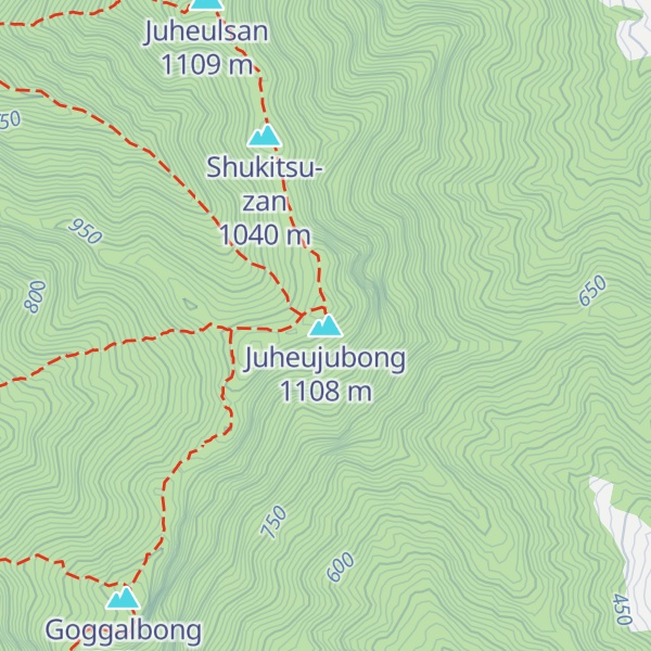 Map of Juheujubong